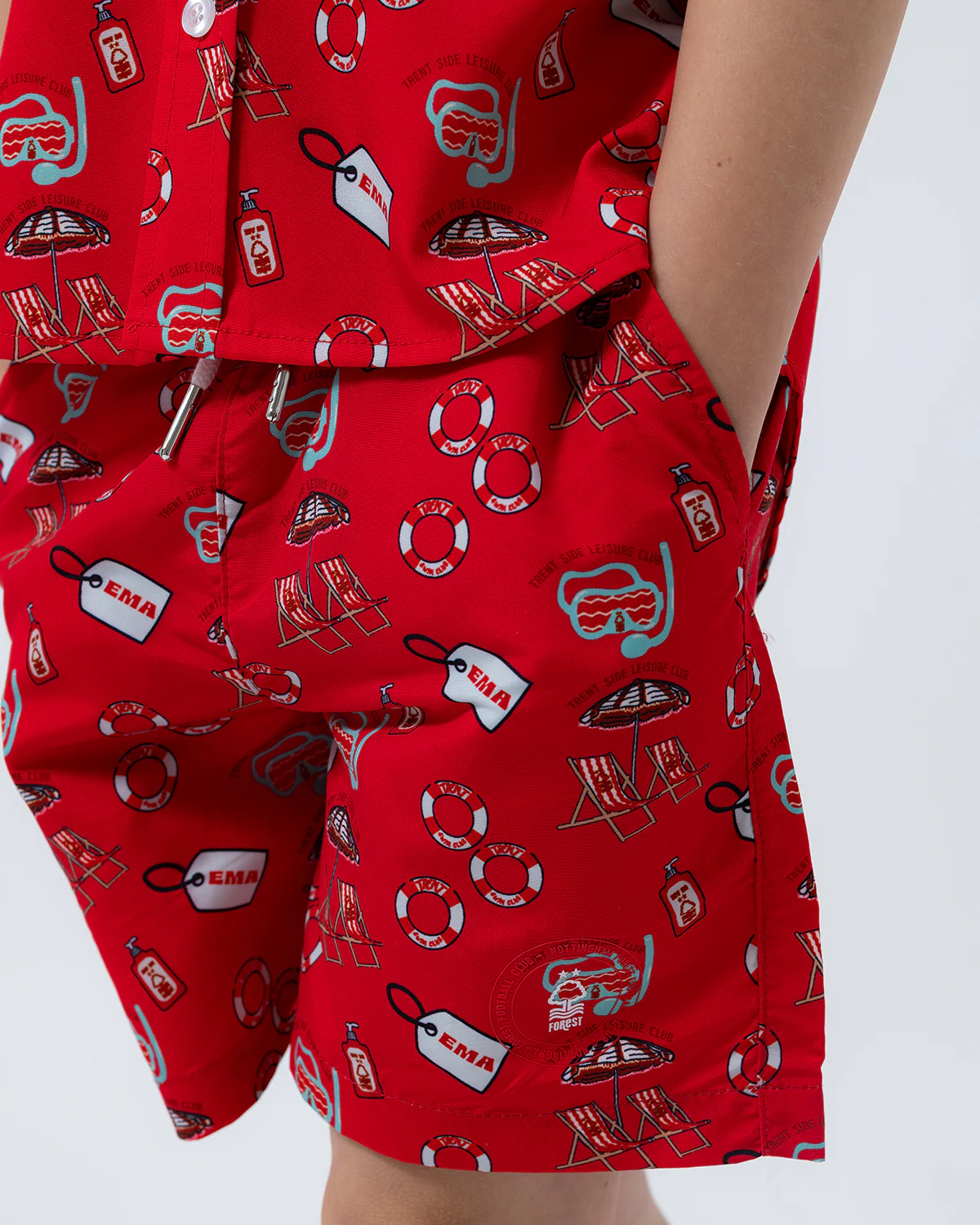 NFFC Junior Red Trent Club Swim Shorts - Image 2