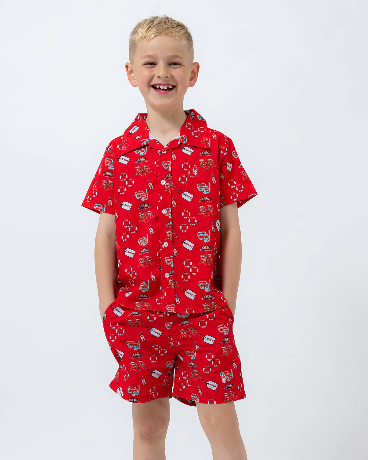 NFFC Junior Red Trent Club Swim Shorts - Image 3