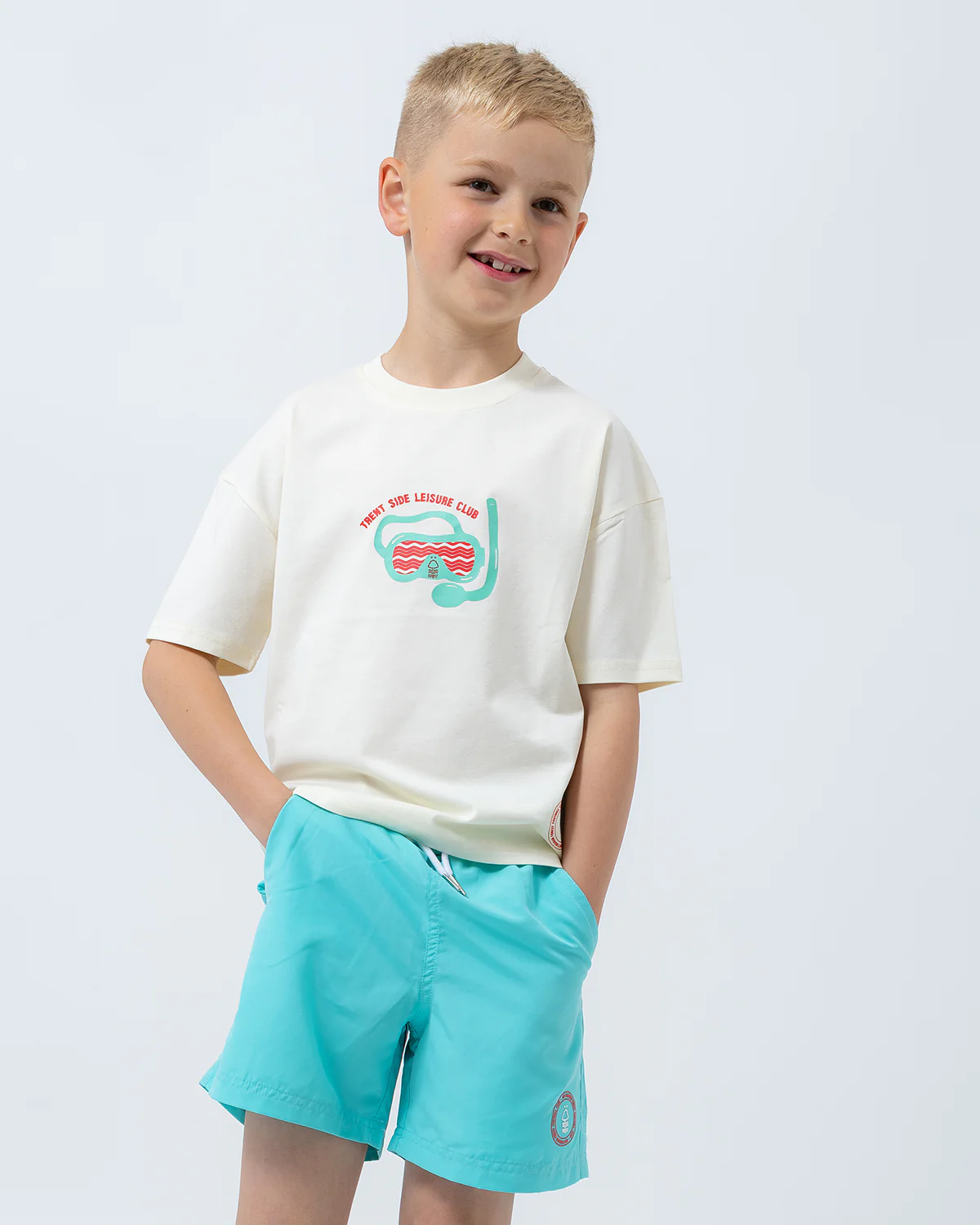 NFFC Junior Teal Trent Club Swim Shorts - Image 3