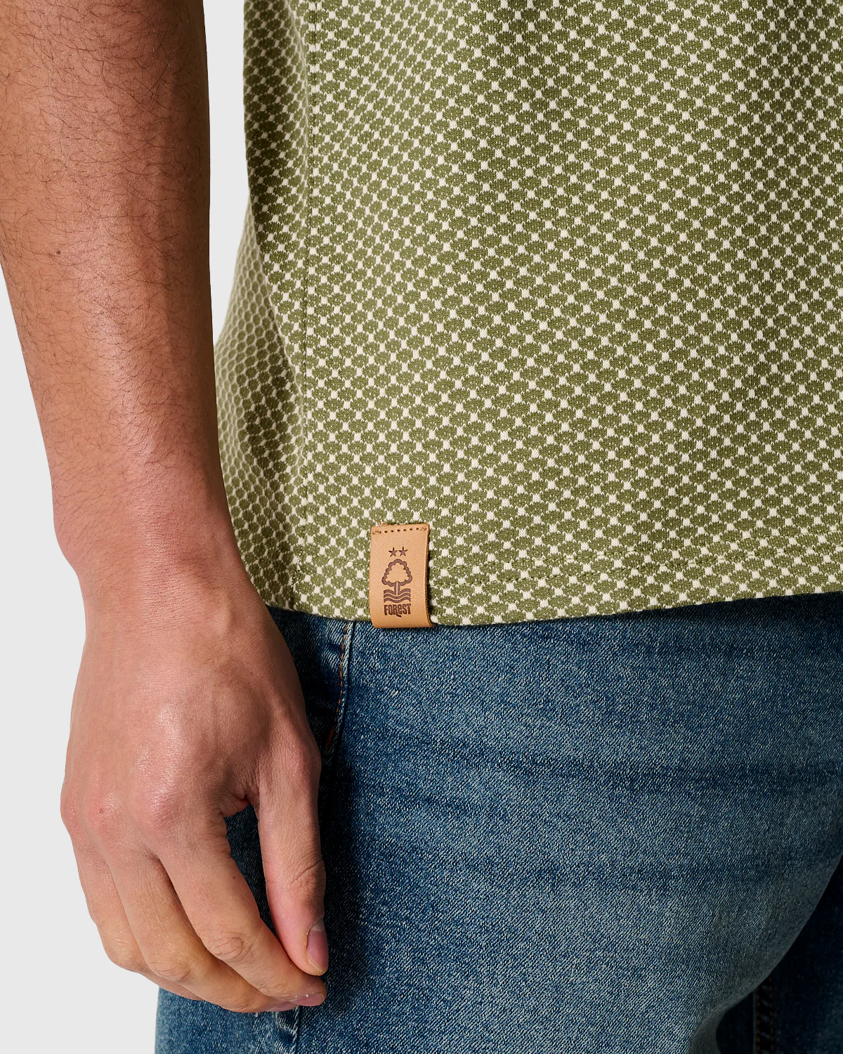 NFFC Khaki Classic Jacquard Polo - Image 5