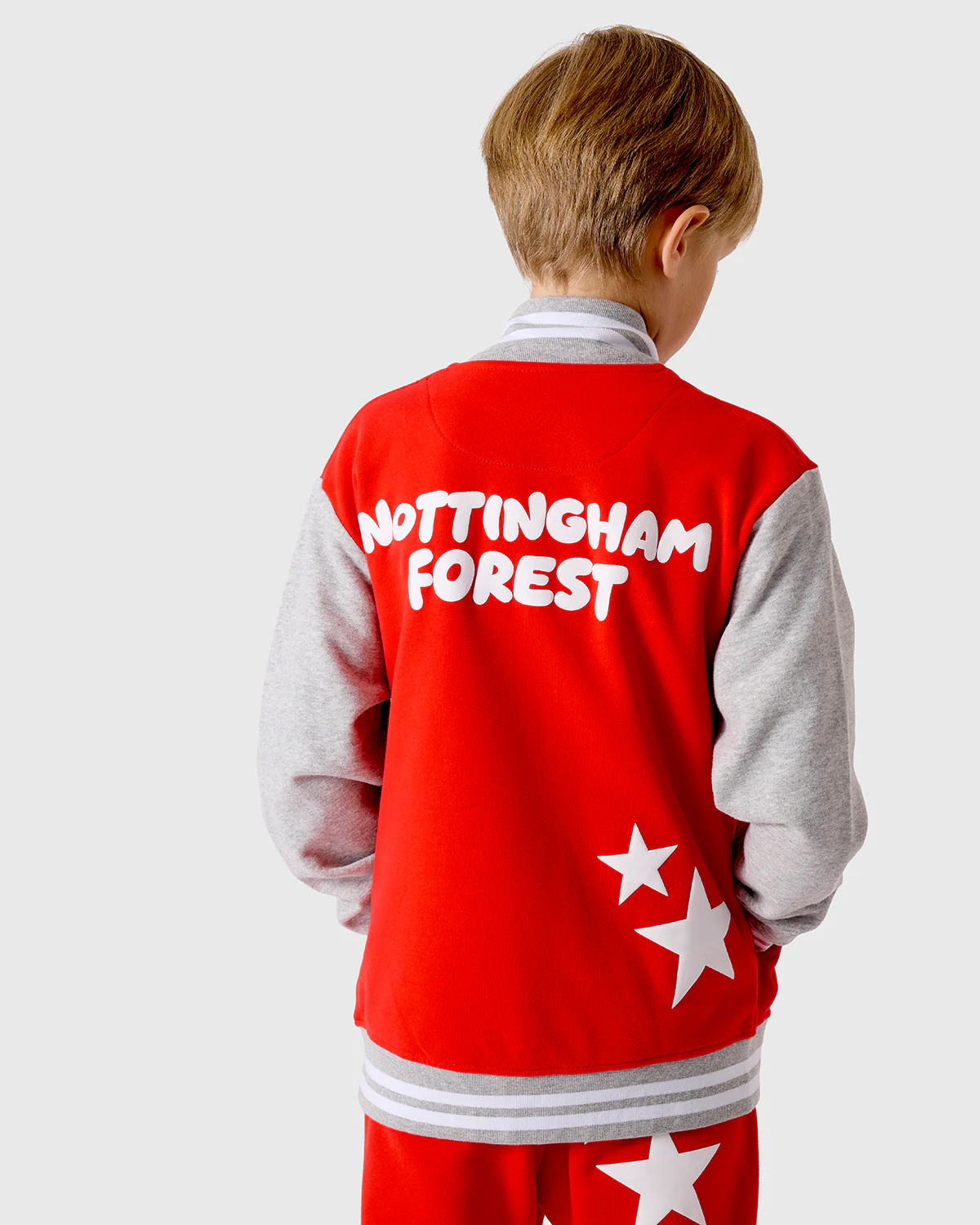 NFFC Junior Red Varsity Jacket - Image 2