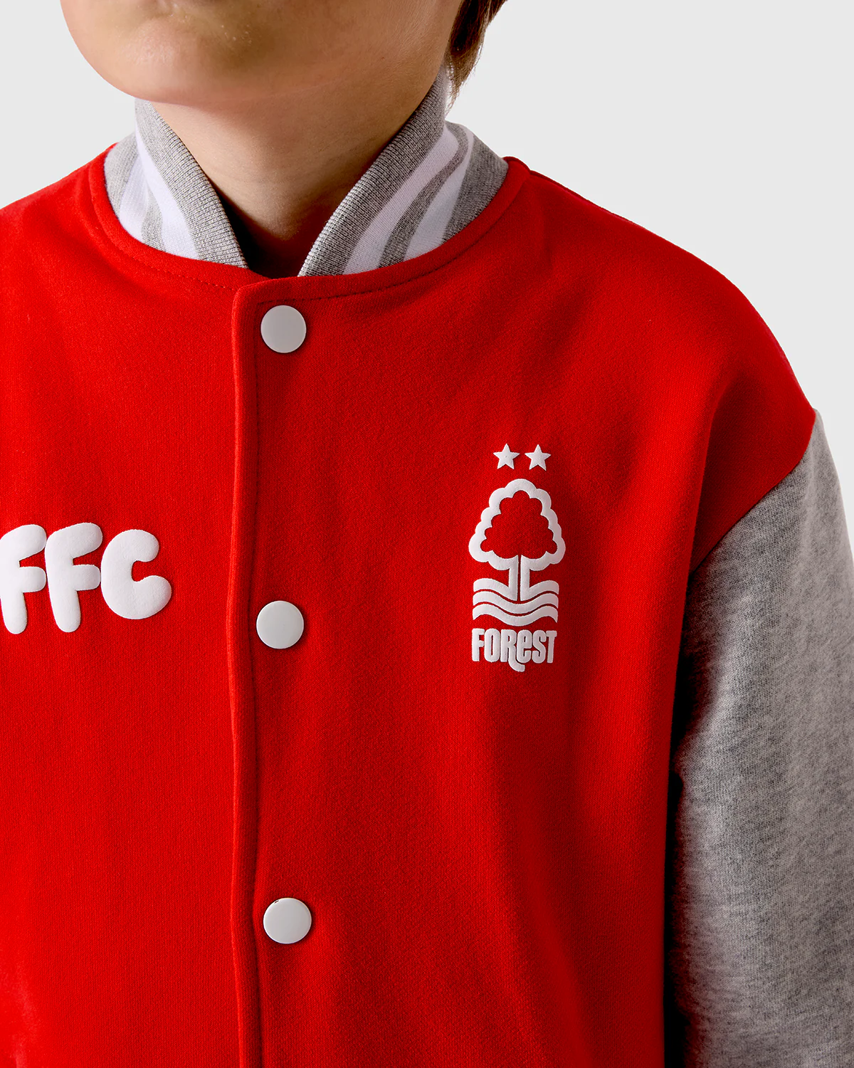 NFFC Junior Red Varsity Jacket - Image 3