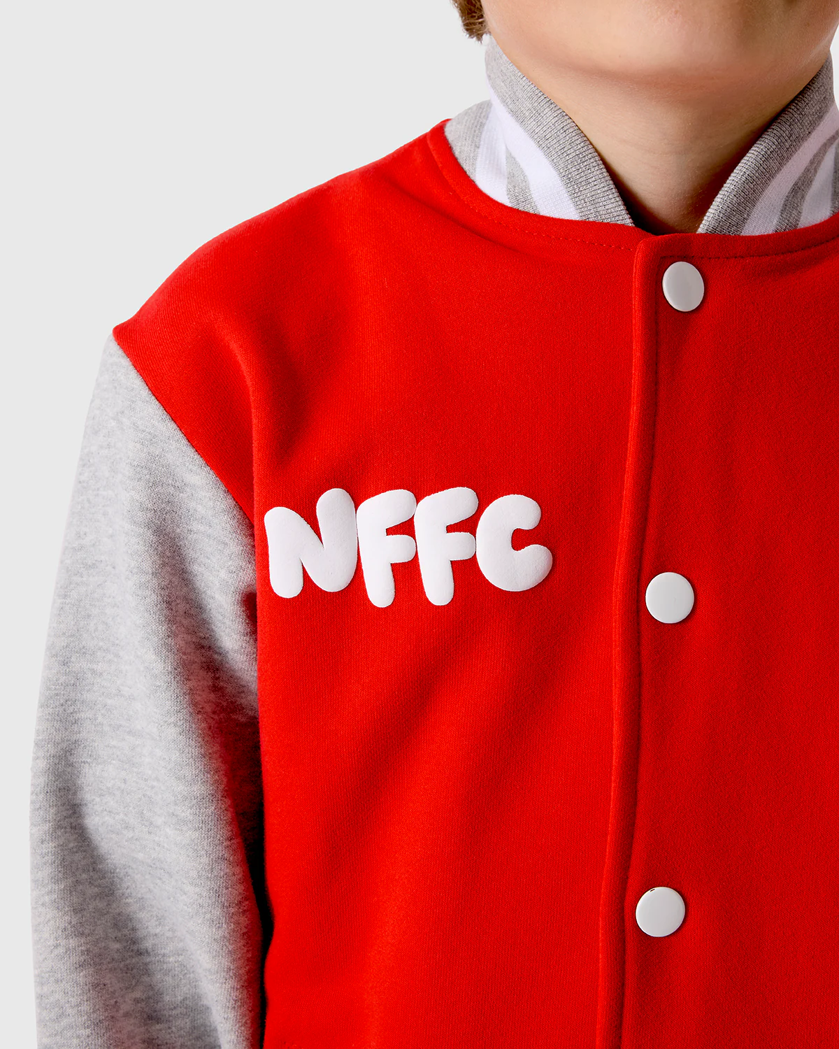 NFFC Junior Red Varsity Jacket - Image 4