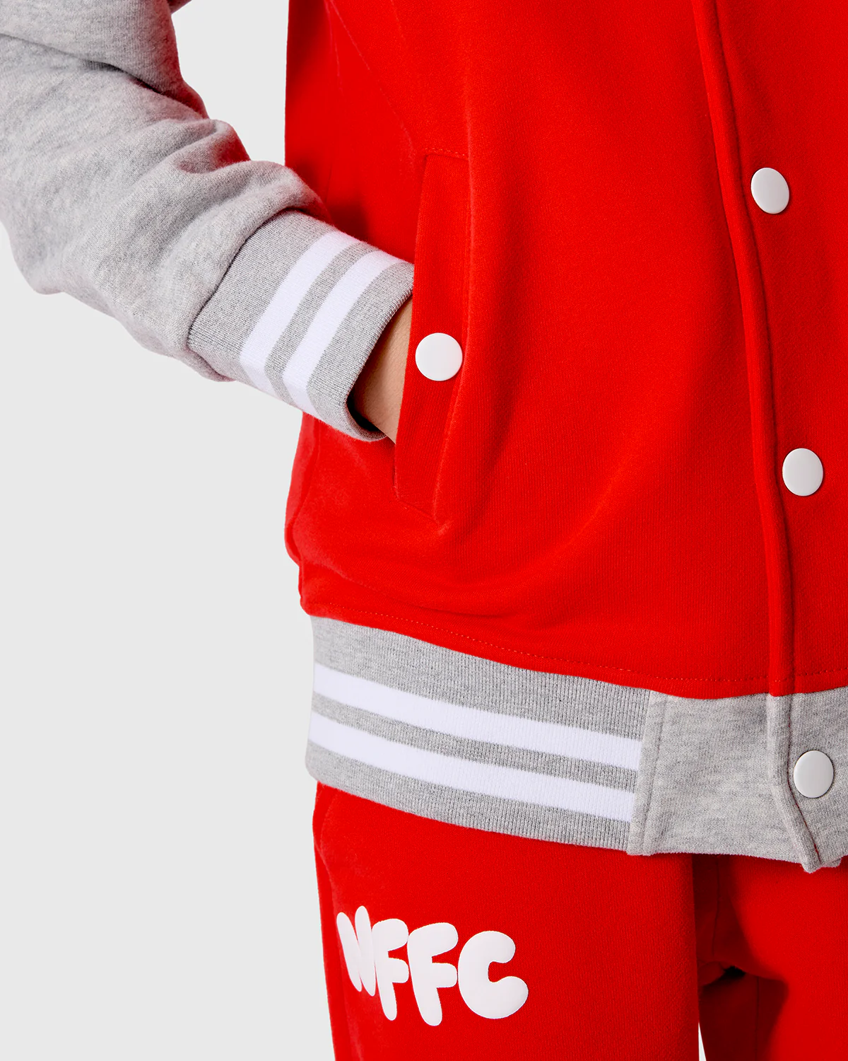 NFFC Junior Red Varsity Jacket - Image 5