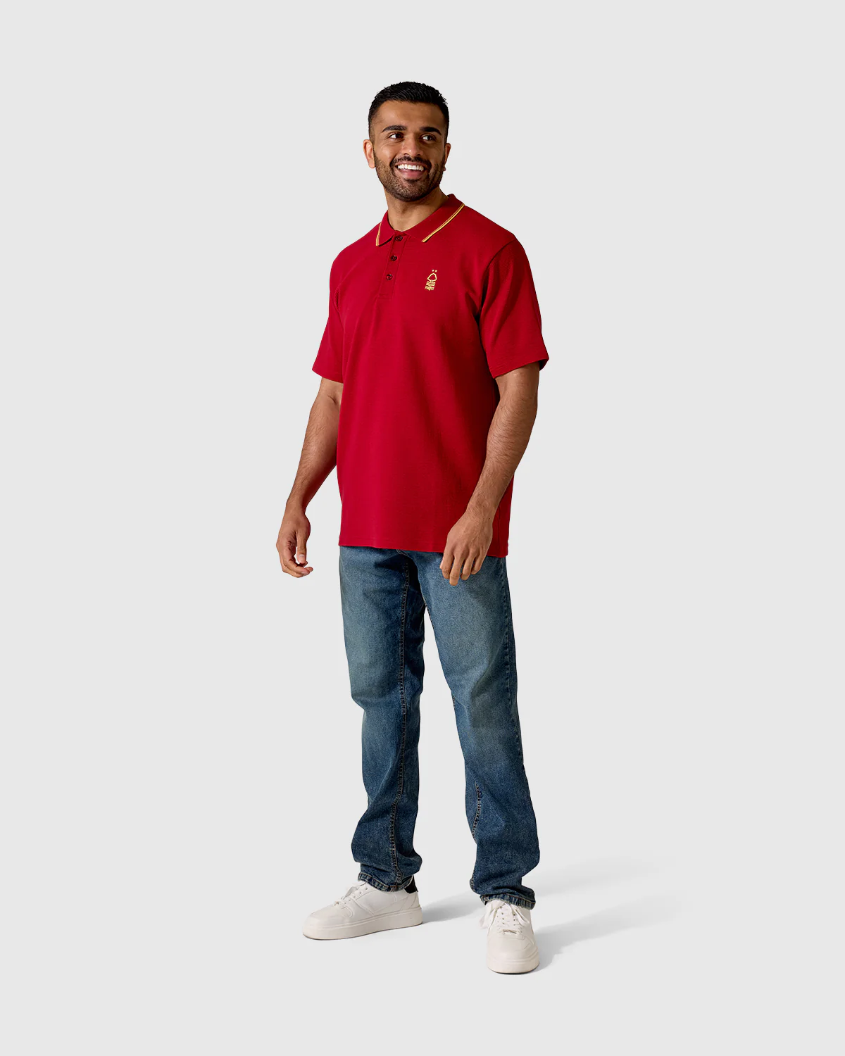 NFFC Red Leavers Ribbed Polo - Image 3