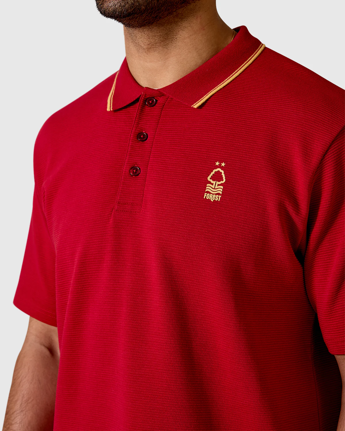 NFFC Red Leavers Ribbed Polo - Image 4
