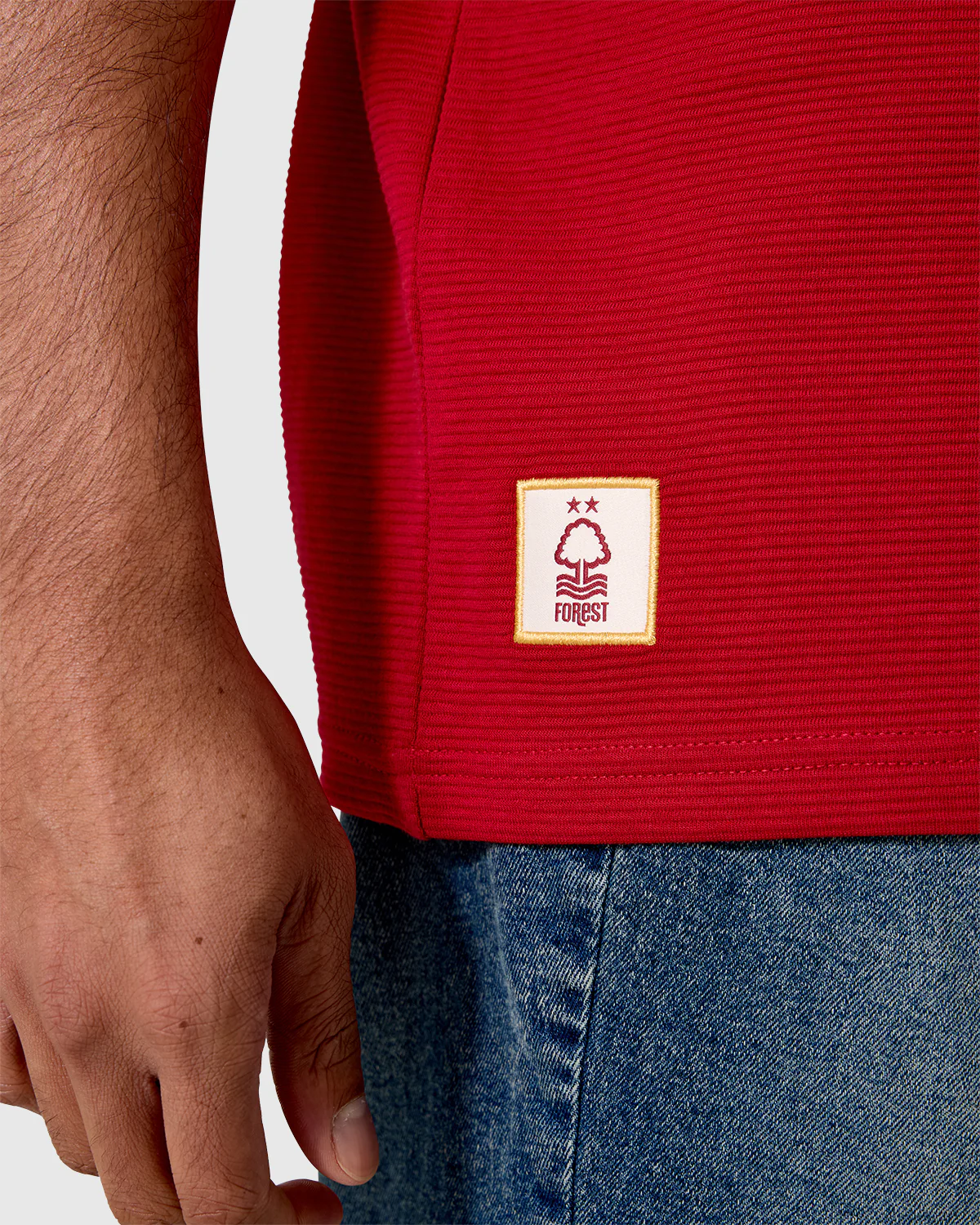 NFFC Red Leavers Ribbed Polo - Image 6