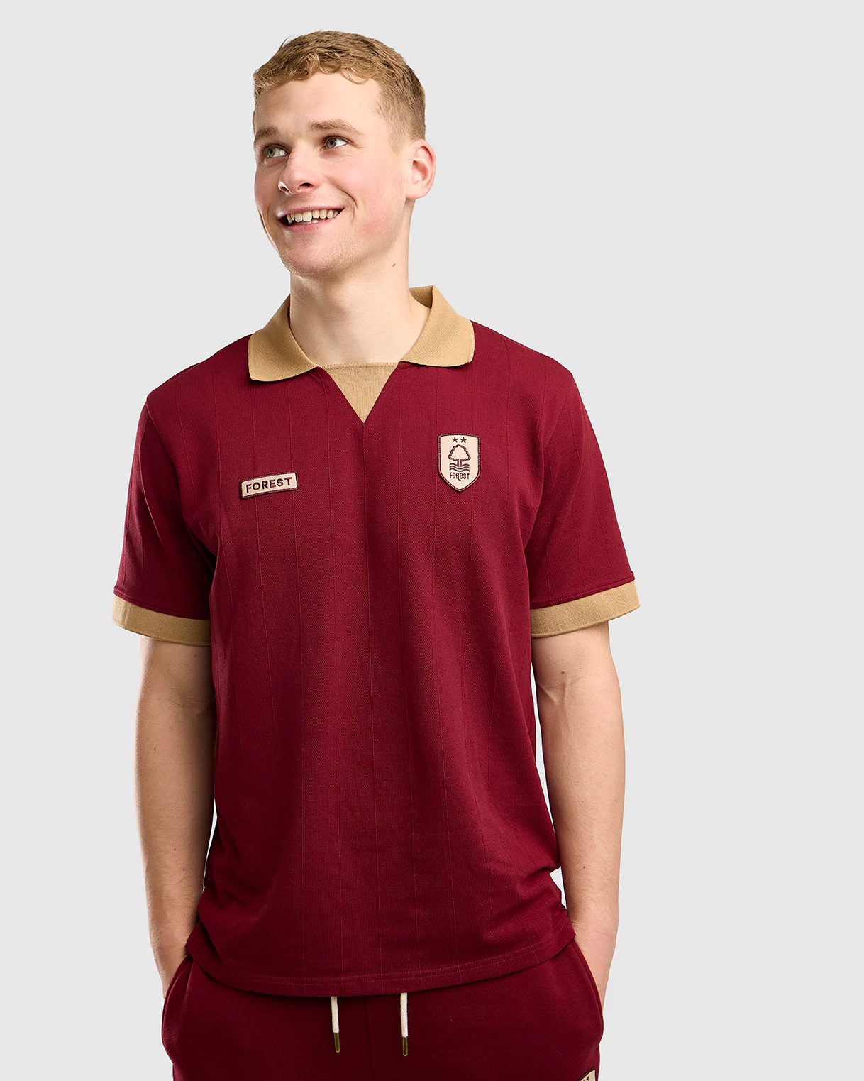 NFFC Burgundy Legacy Drop Needle Polo - Image 2