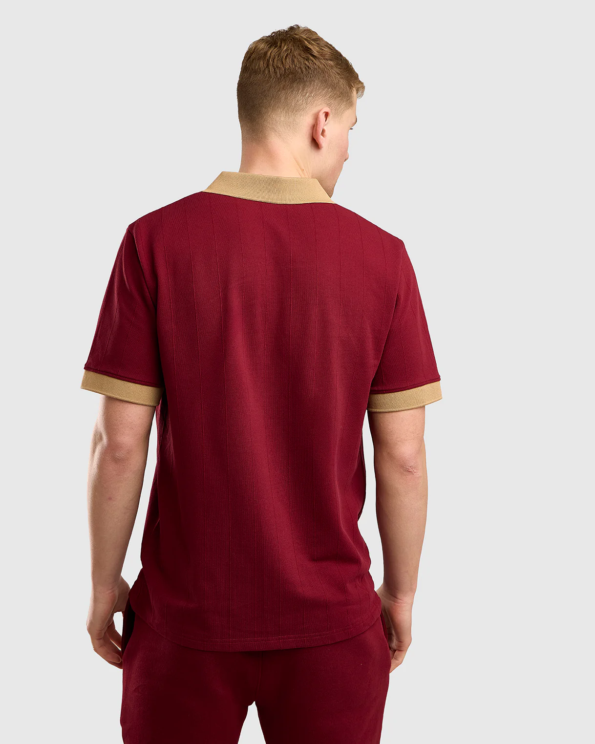 NFFC Burgundy Legacy Drop Needle Polo - Image 3