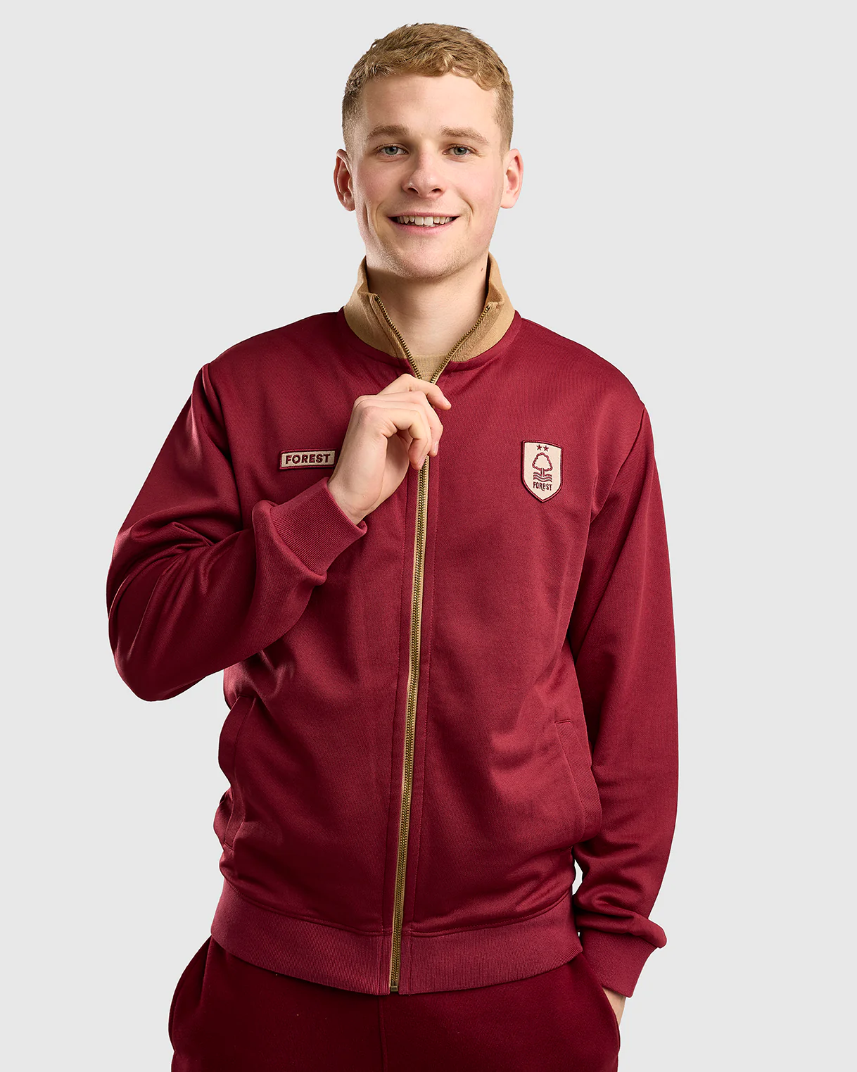 NFFC Burgundy Legacy Full Zip Track Top - Image 3