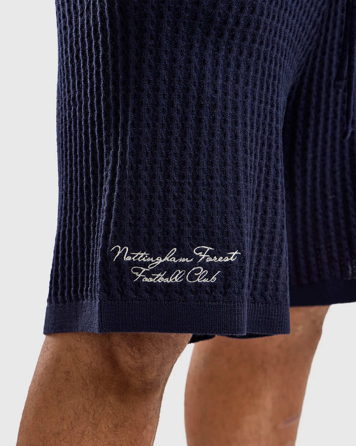 NFFC Navy Cable Knit Shorts - Image 2