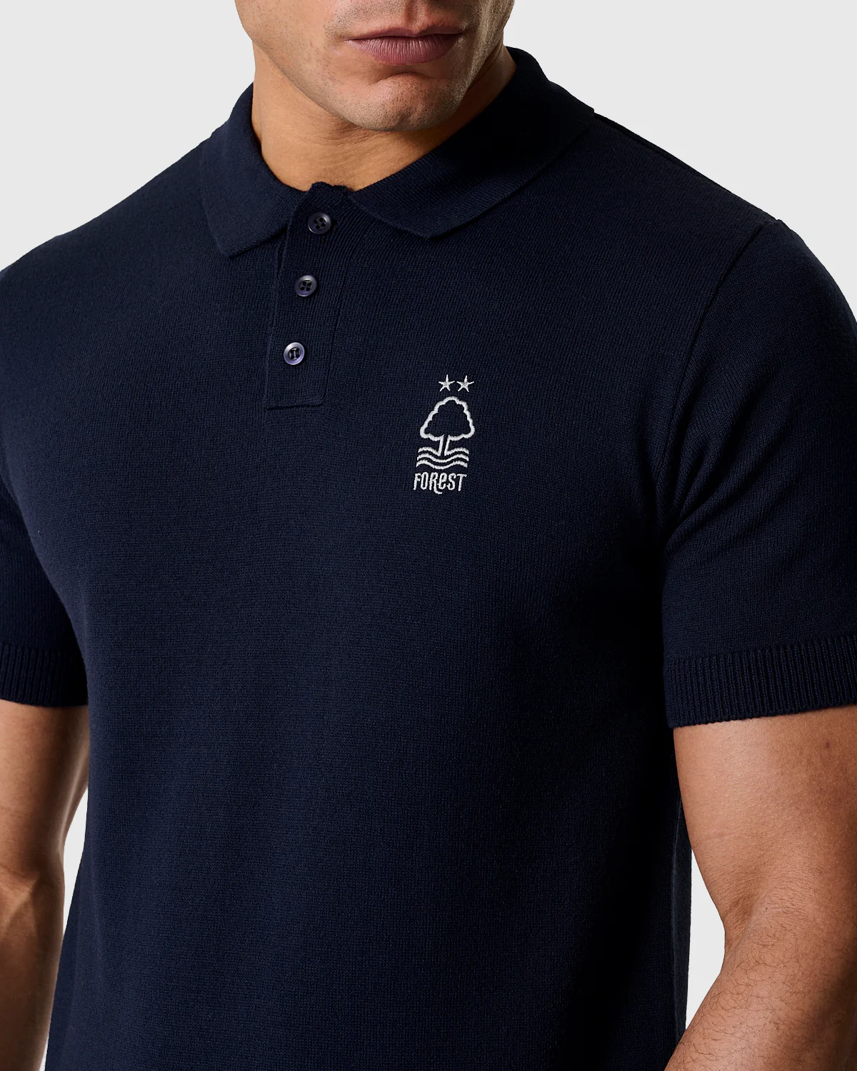NFFC Navy Essential Knit Short Sleeve Polo - Image 4