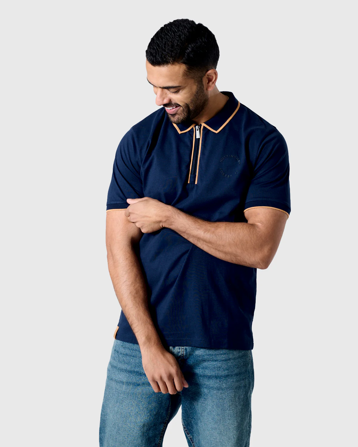 NFFC Navy Premium Circle Zip Polo - Image 2