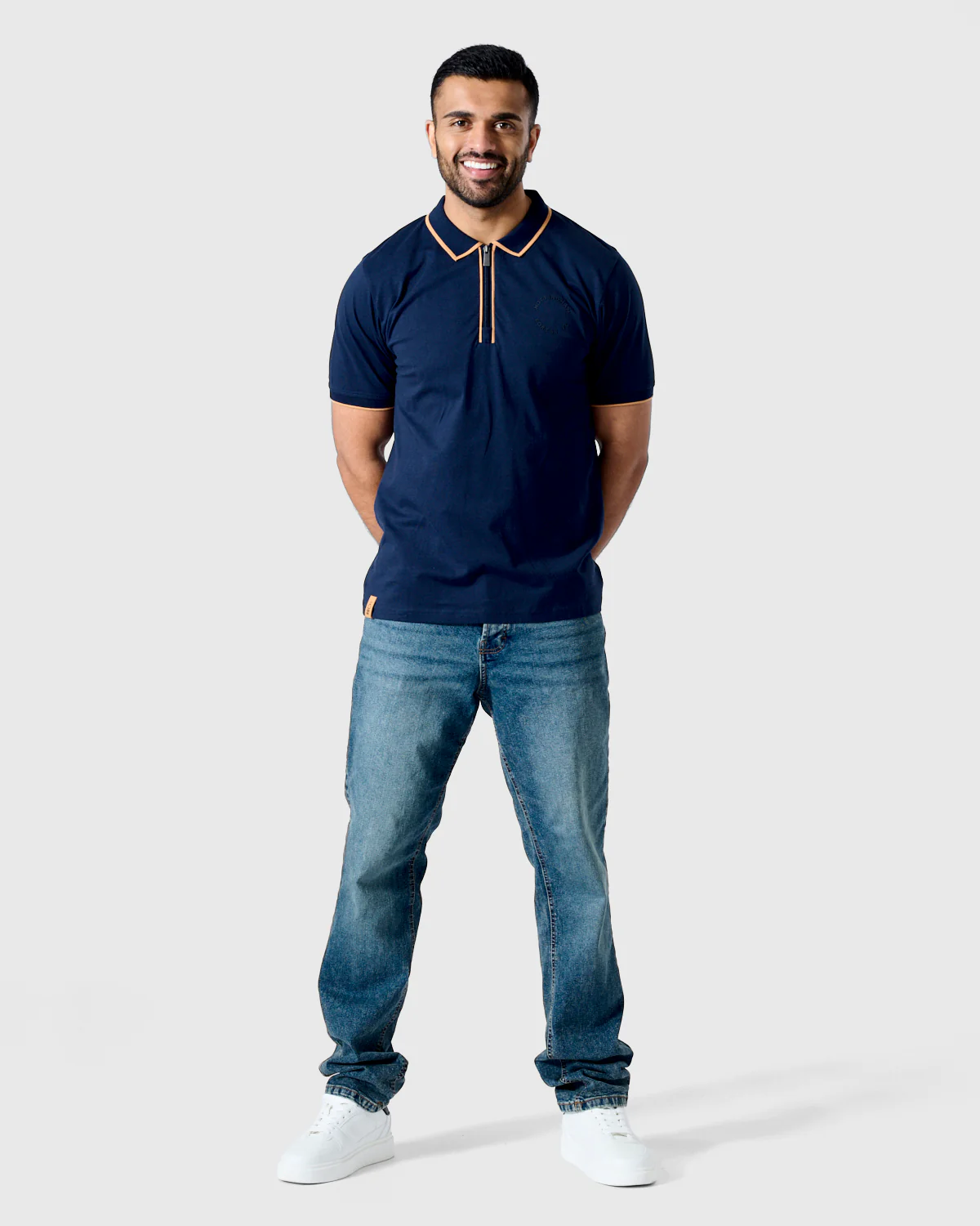 NFFC Navy Premium Circle Zip Polo - Image 3