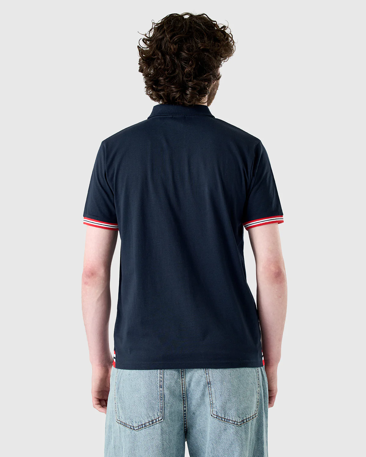 NFFC Navy Sports Casual Tipped Sleeve Polo - Image 5