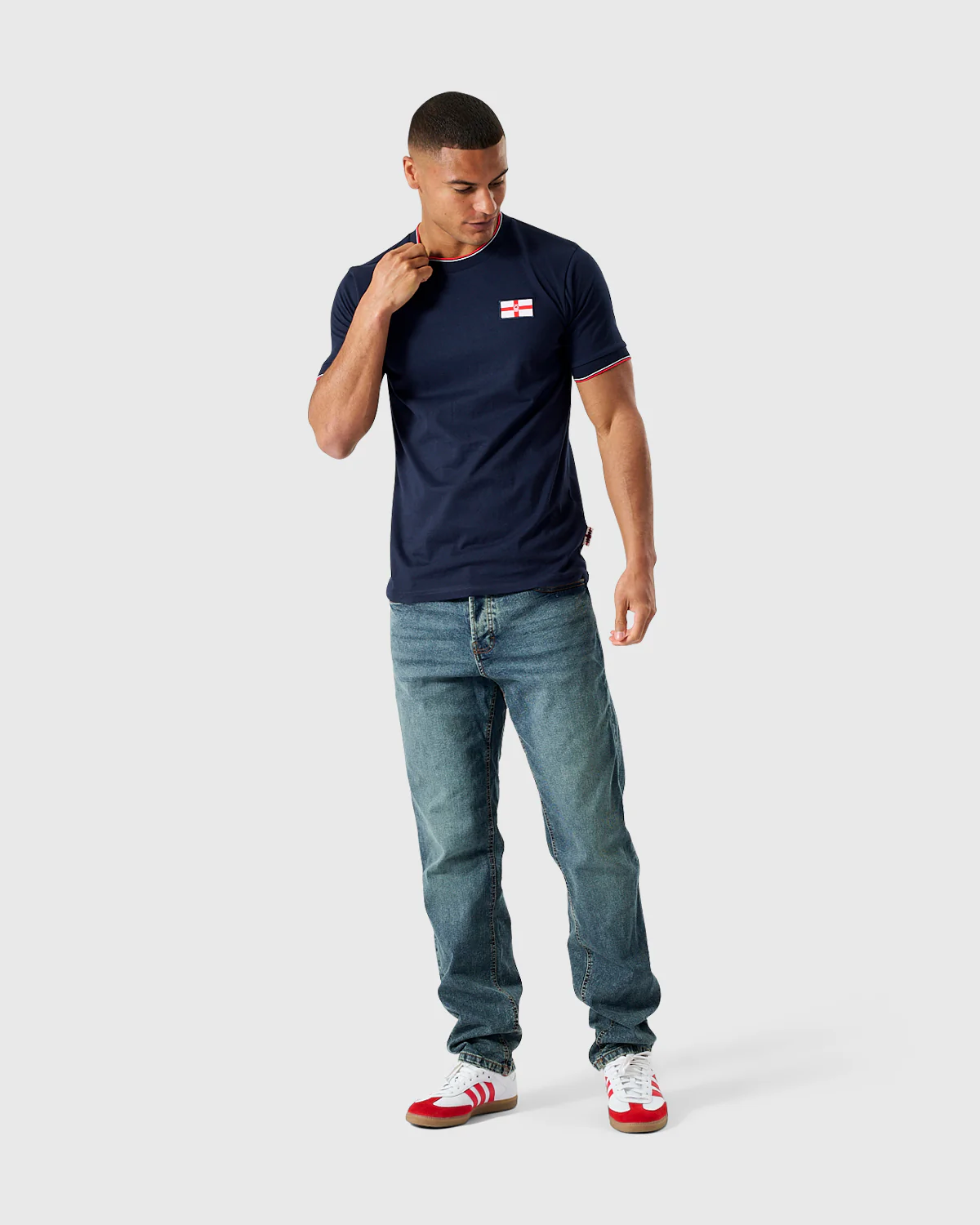 NFFC Navy Club & Country Tipped T-Shirt - Image 3