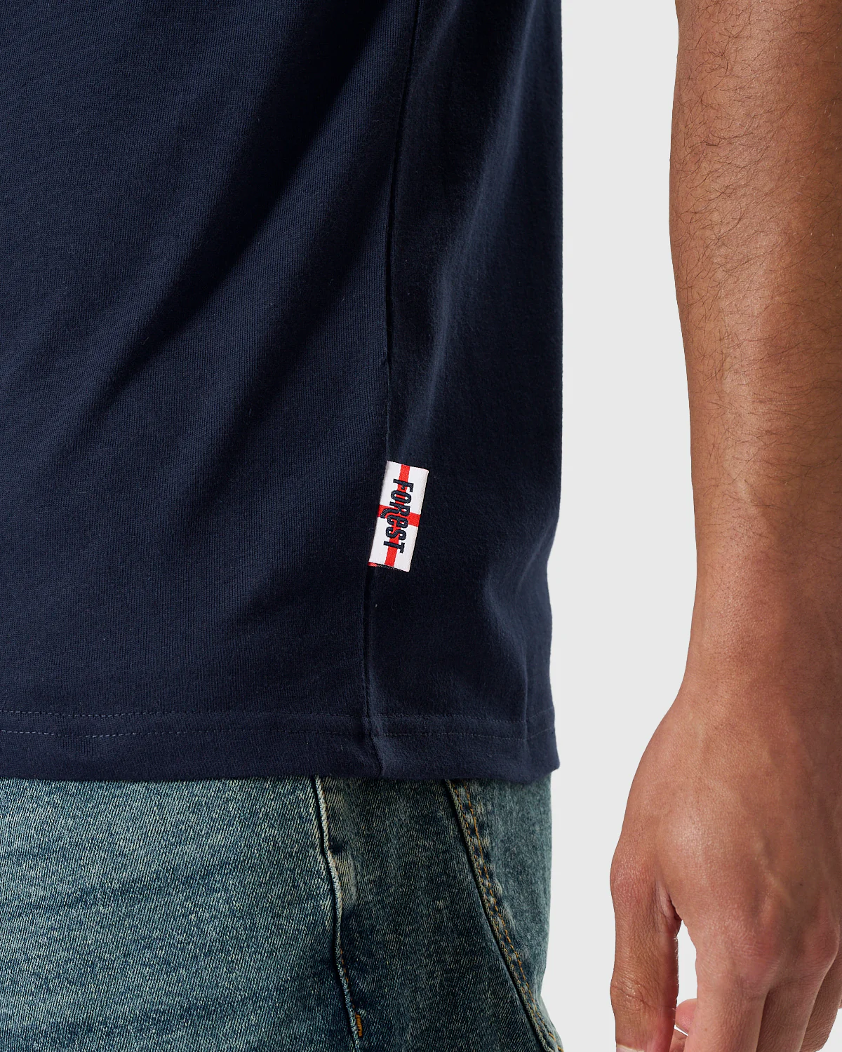 NFFC Navy Club & Country Tipped T-Shirt - Image 6
