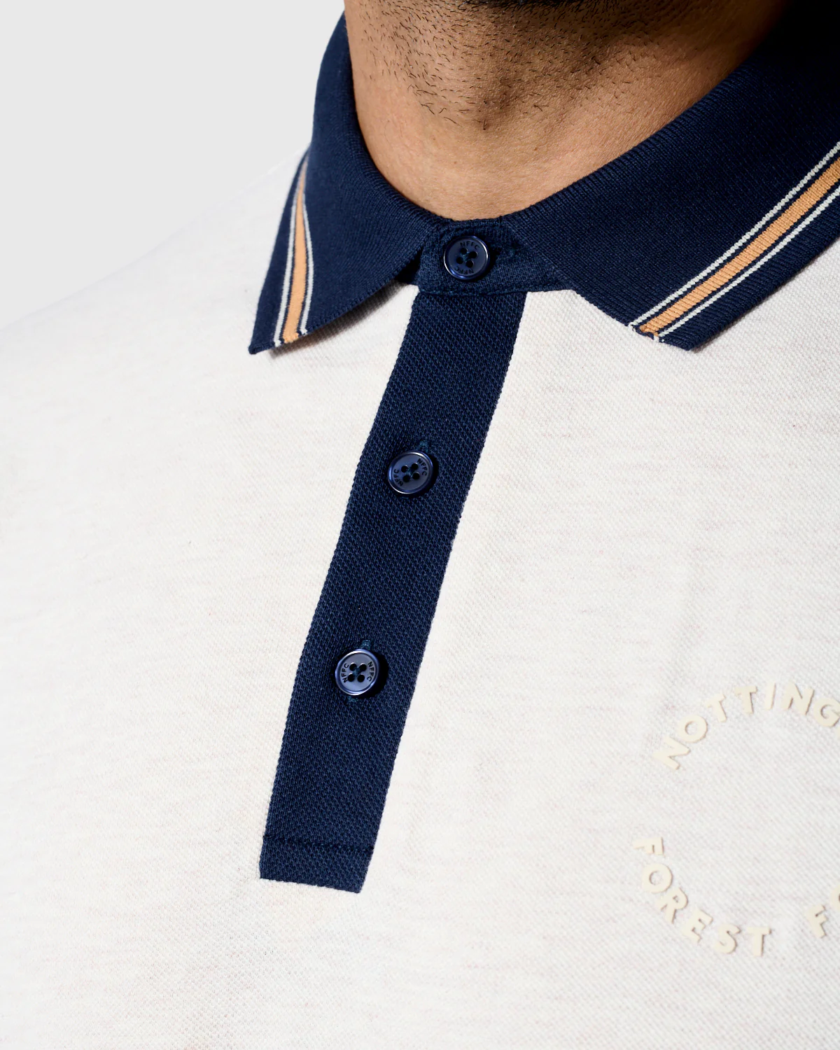 NFFC Oatmeal Marl Premium Circle Polo - Image 5