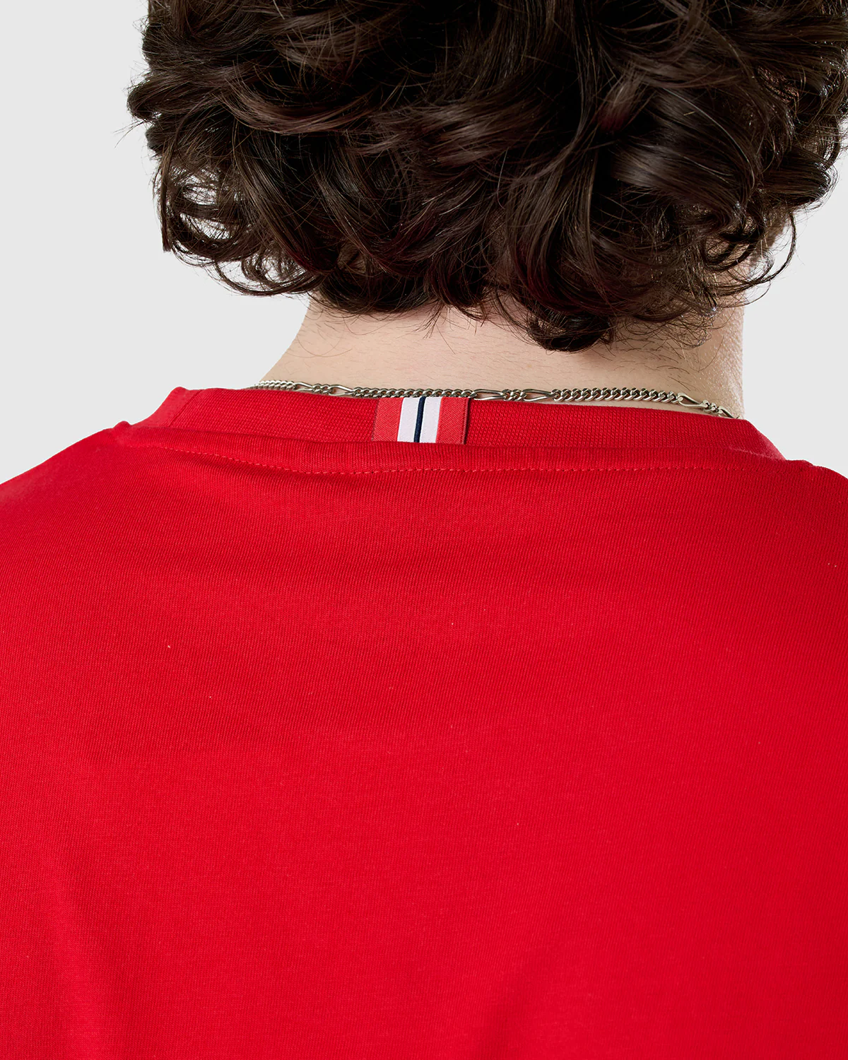 NFFC Red Sports Casual Tipped Sleeve T-Shirt - Image 5