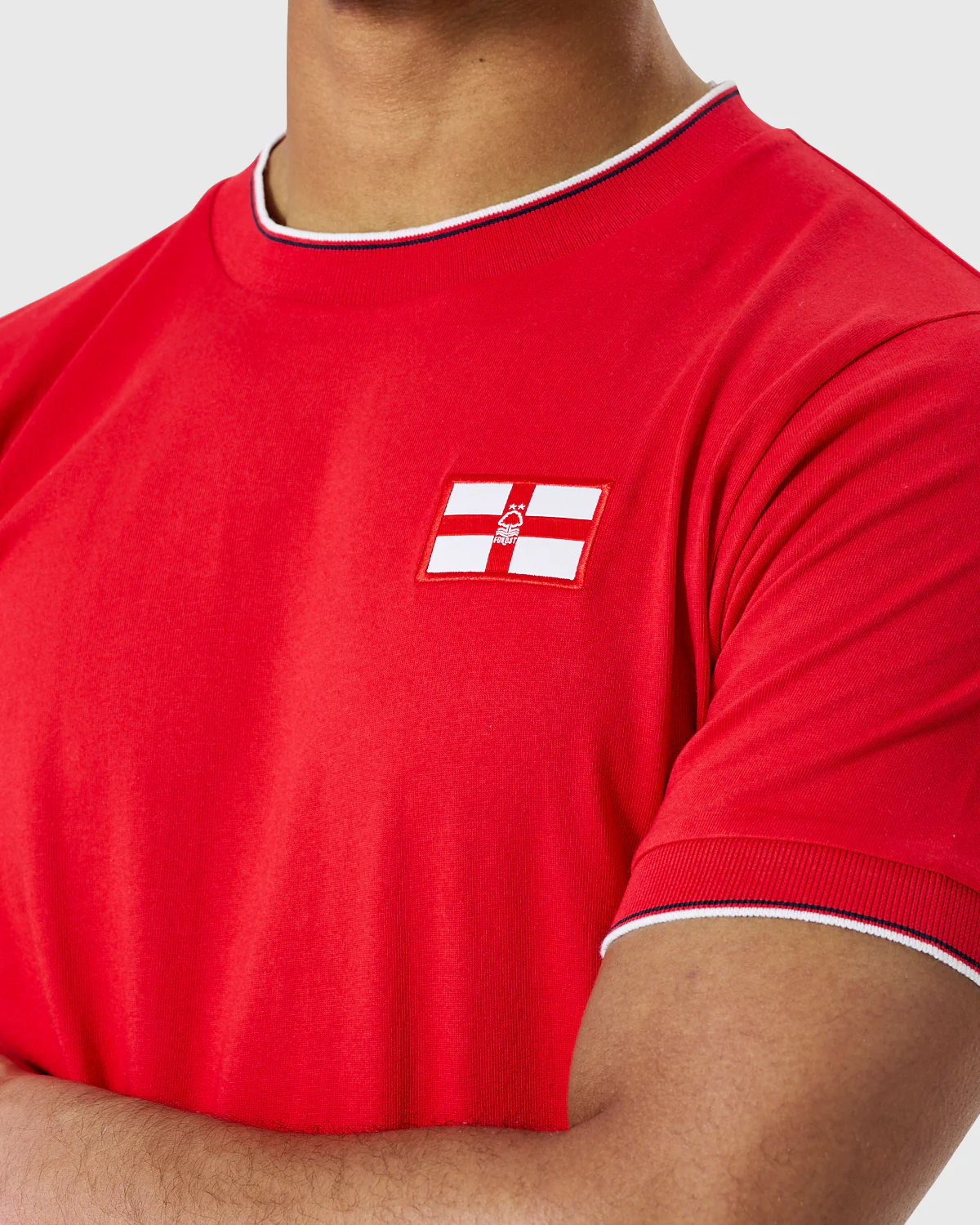 NFFC Red Club & Country Tipped T-Shirt - Image 4