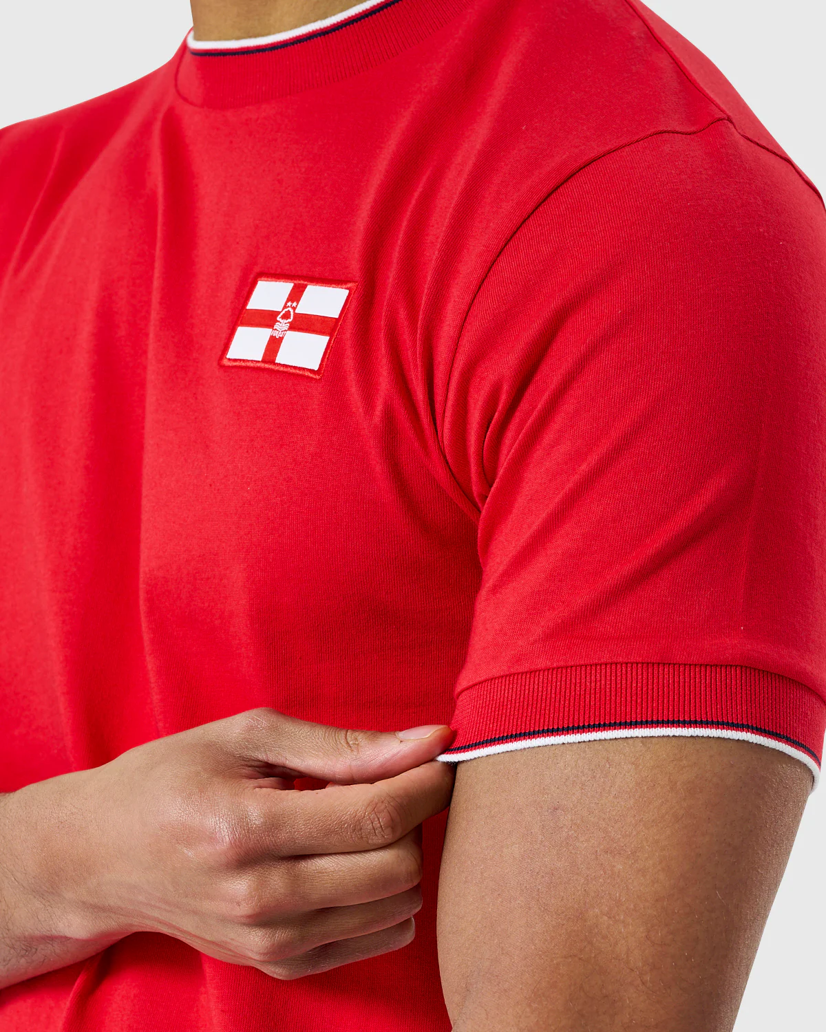 NFFC Red Club & Country Tipped T-Shirt - Image 6