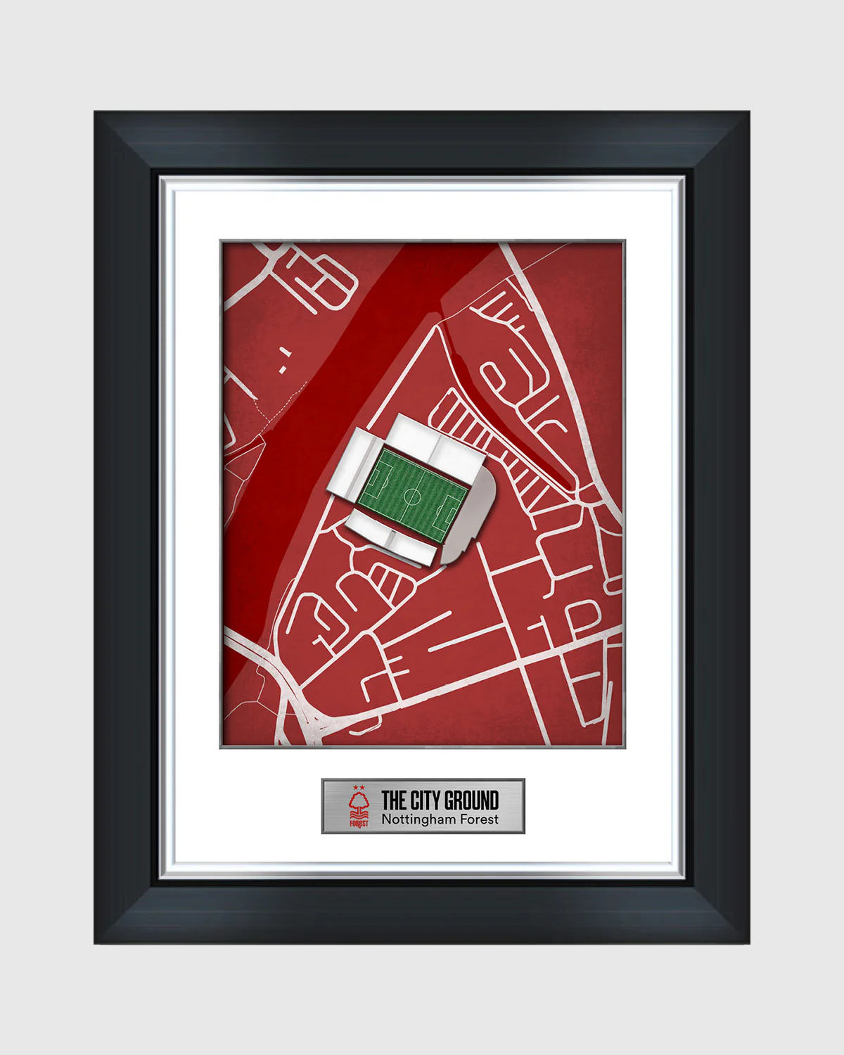 NFFC Stadium Map Print Framed - 16 x 12