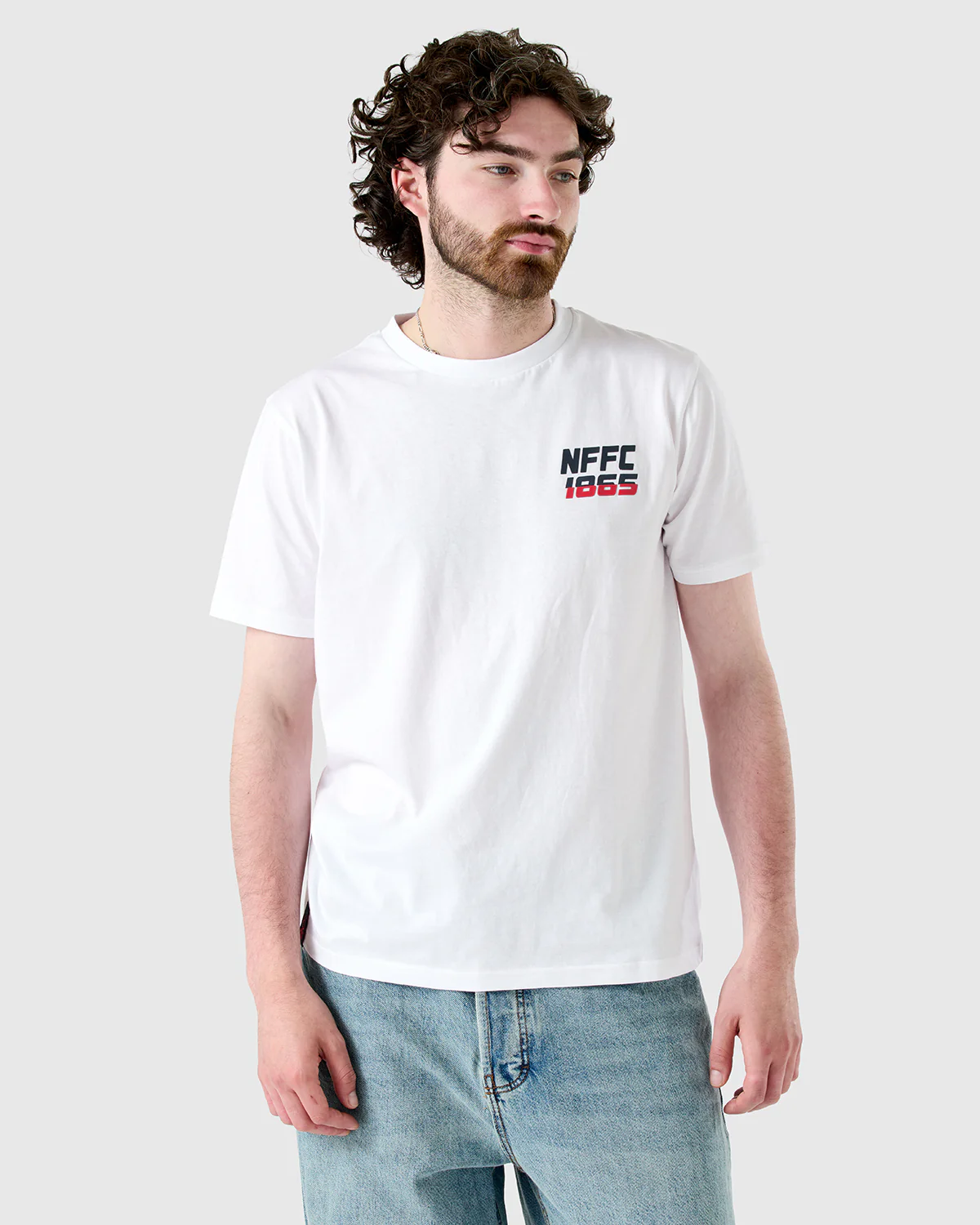NFFC White Sports Casual 1865 Print T-Shirt