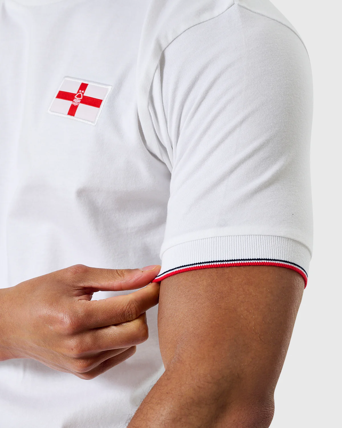 NFFC White Club & Country Tipped T-Shirt - Image 5