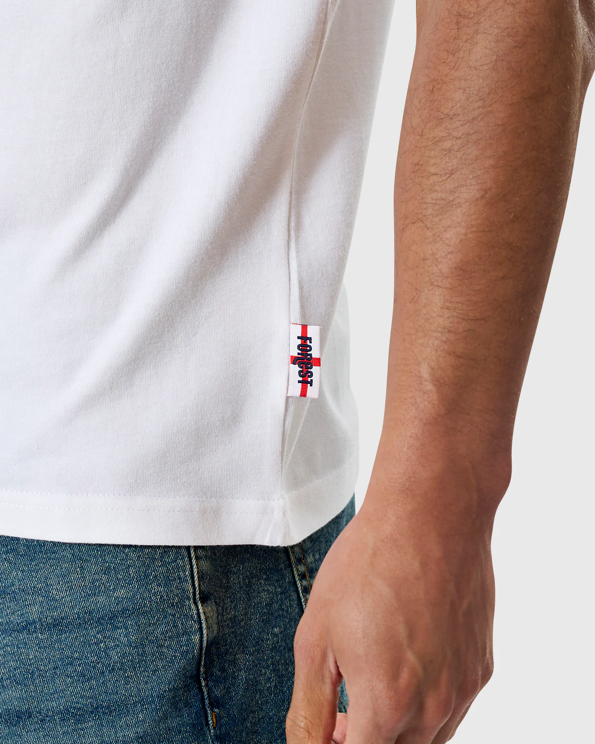 NFFC White Club & Country Tipped T-Shirt - Image 6