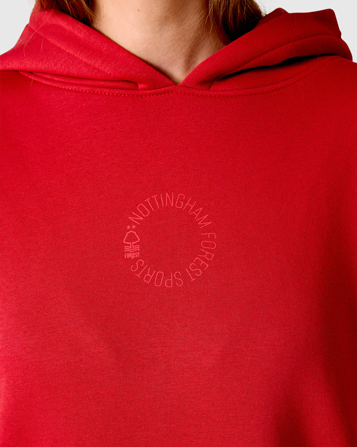 NFFC Women's Oversized Red Tonal Hoodie - Image 5