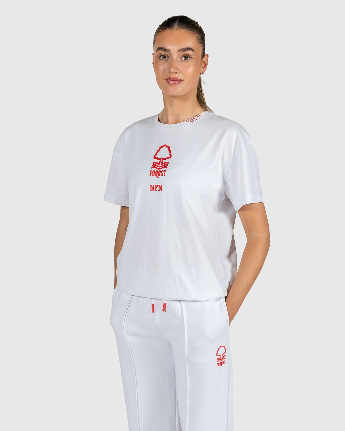NFN Women's White Crest Logo T-Shirt - Image 2