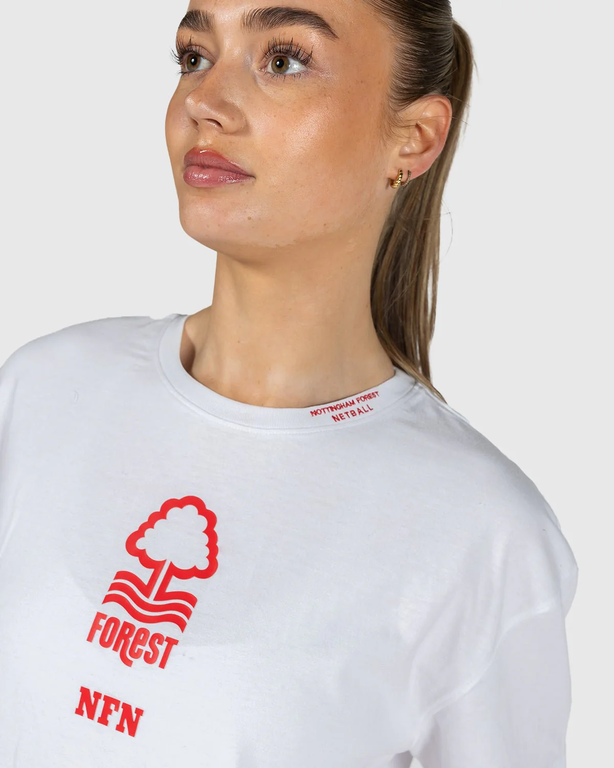 NFN Women's White Crest Logo T-Shirt - Image 3