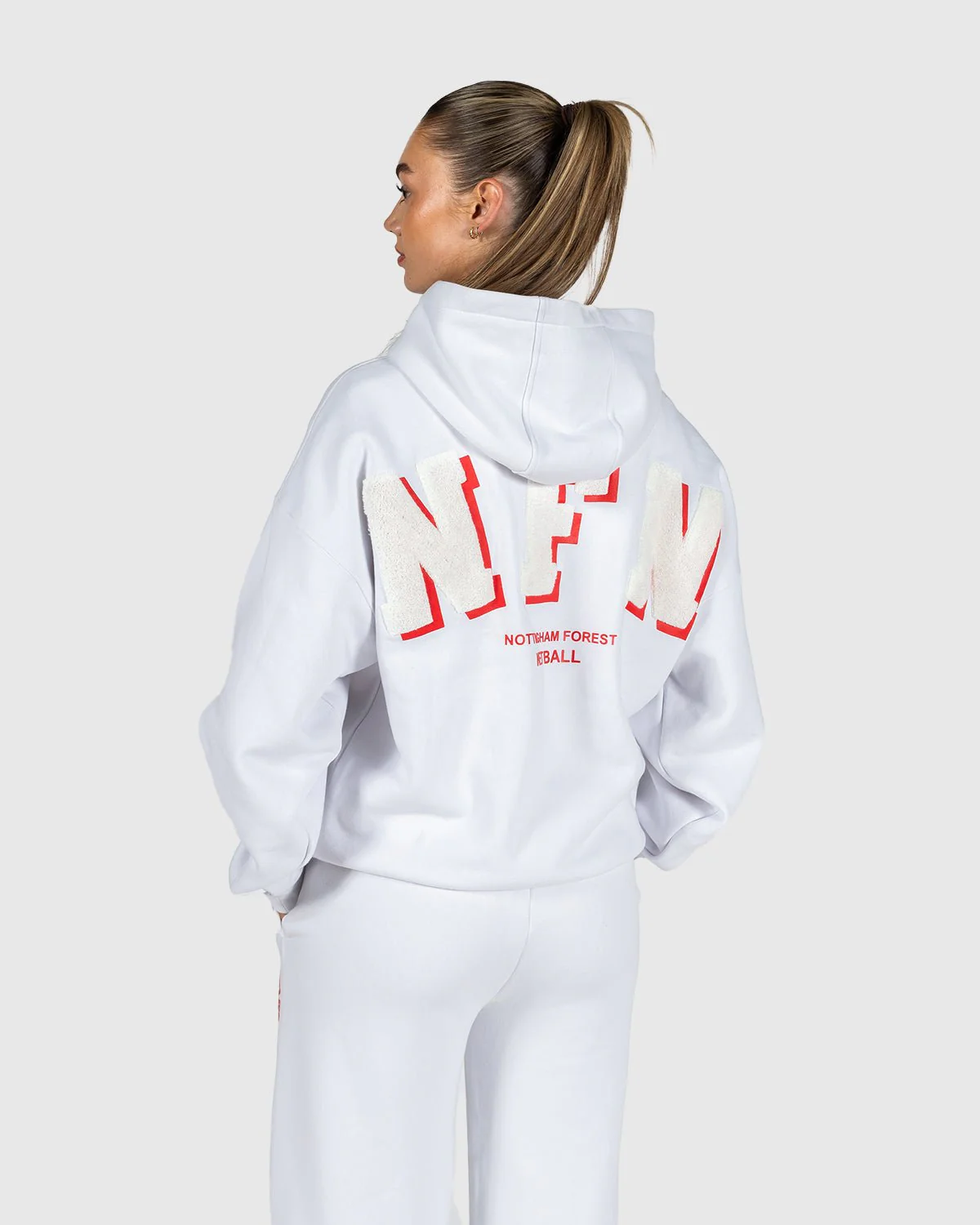 NFN Women's White Relaxed Fit Hoodie - Image 2