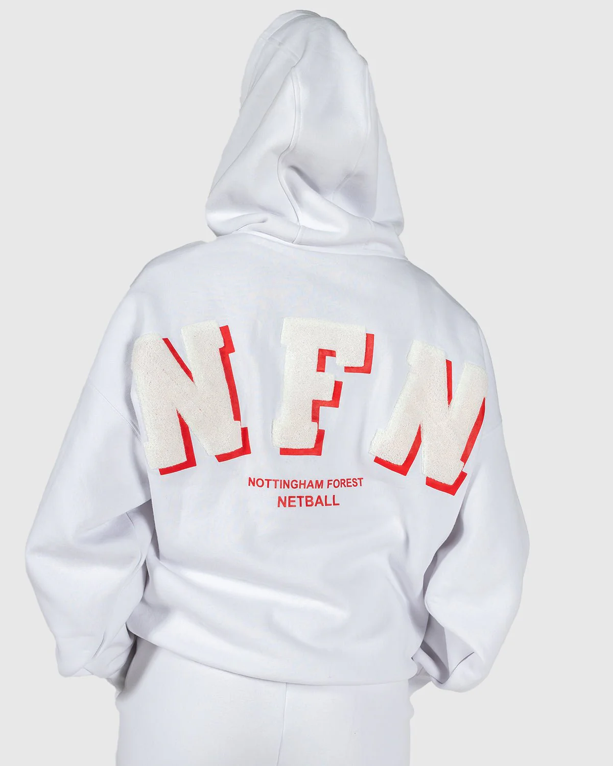 NFN Women's White Relaxed Fit Hoodie - Image 3
