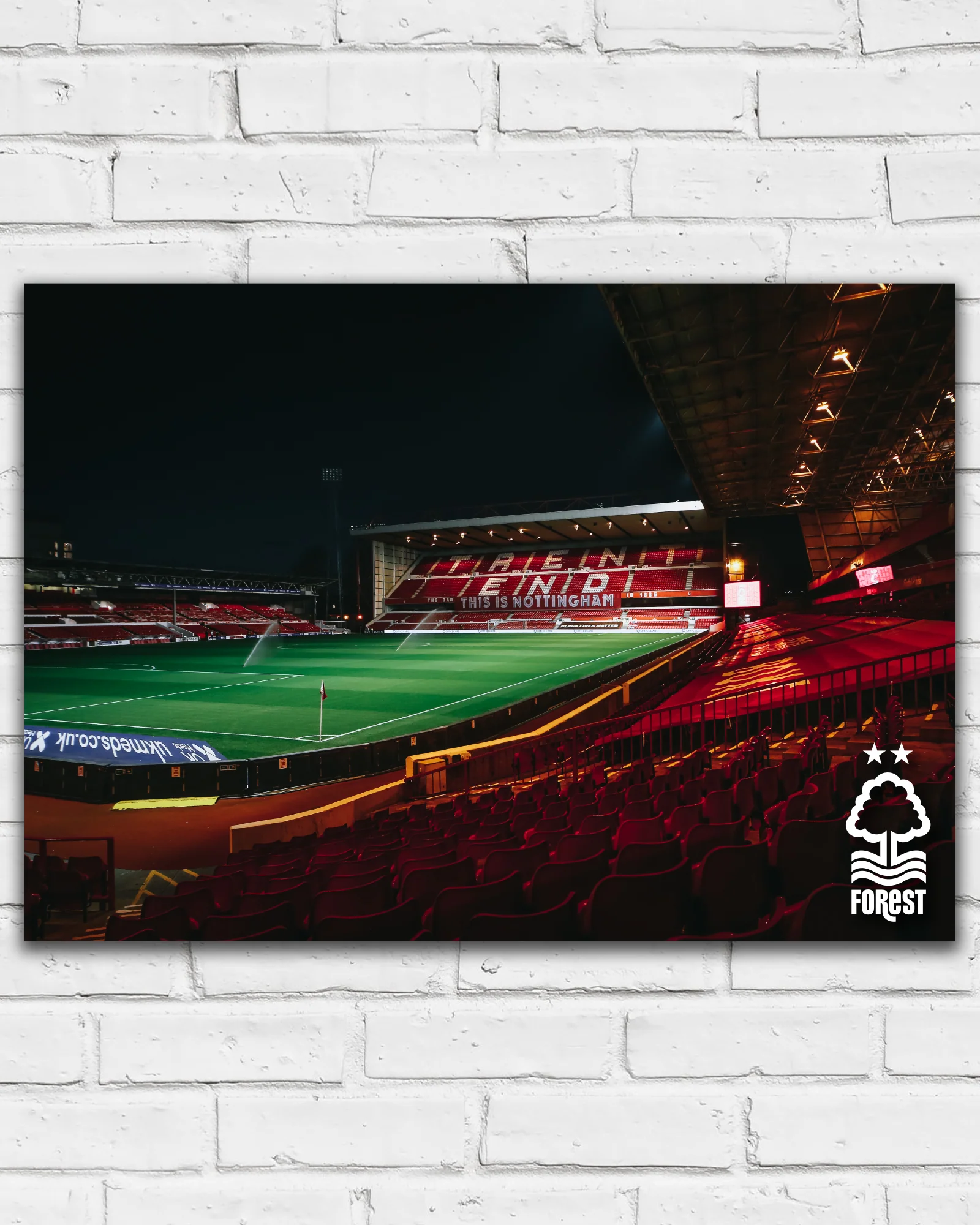 NFFC Night Time Stadium Print - Framed/Unframed - Image 2