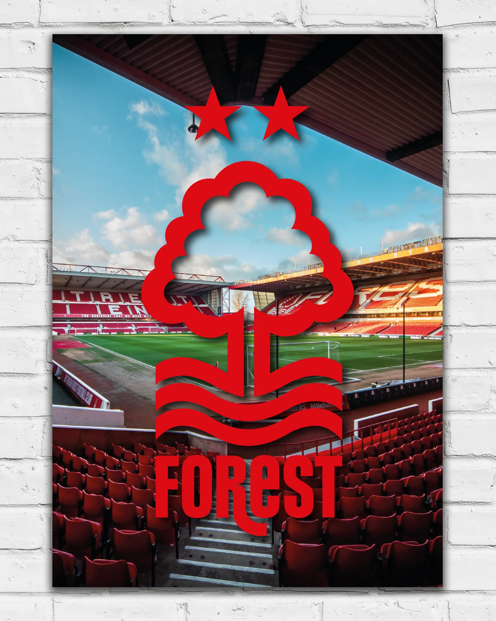 NFFC Red Crest Stadium Print - Framed/Unframed - Image 2