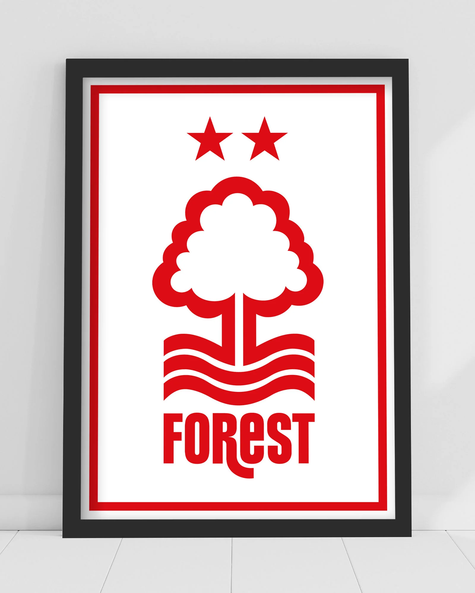 NFFC Red Crest White Background Print - Framed/Unframed