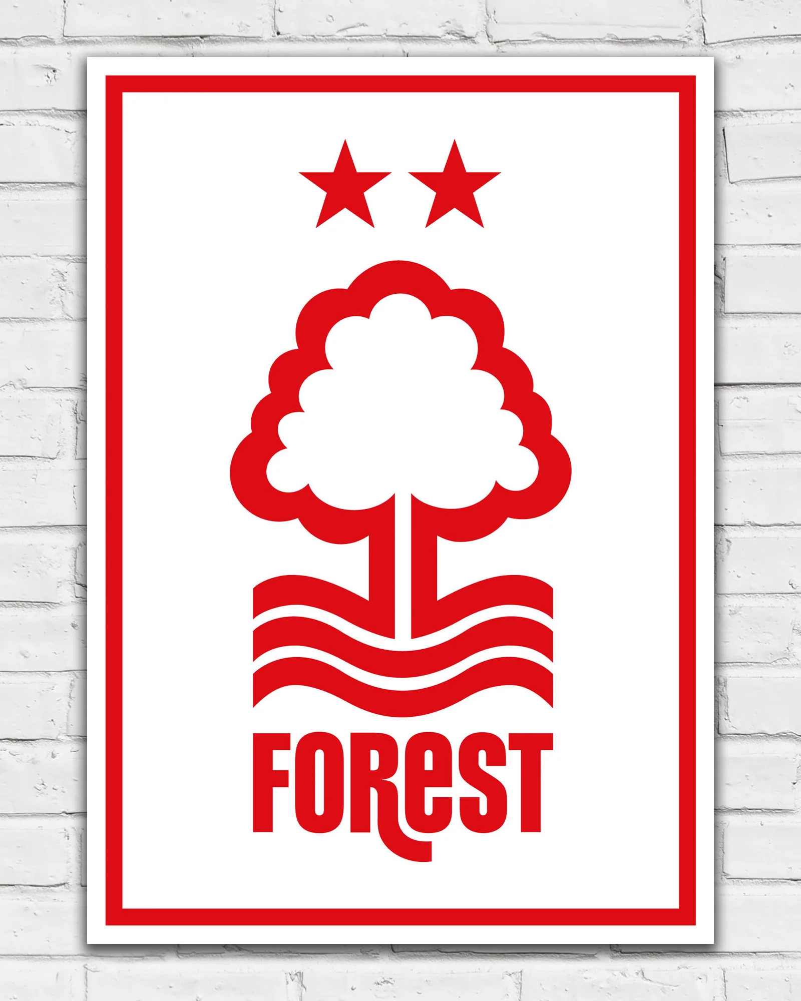 NFFC Red Crest White Background Print - Framed/Unframed - Image 2
