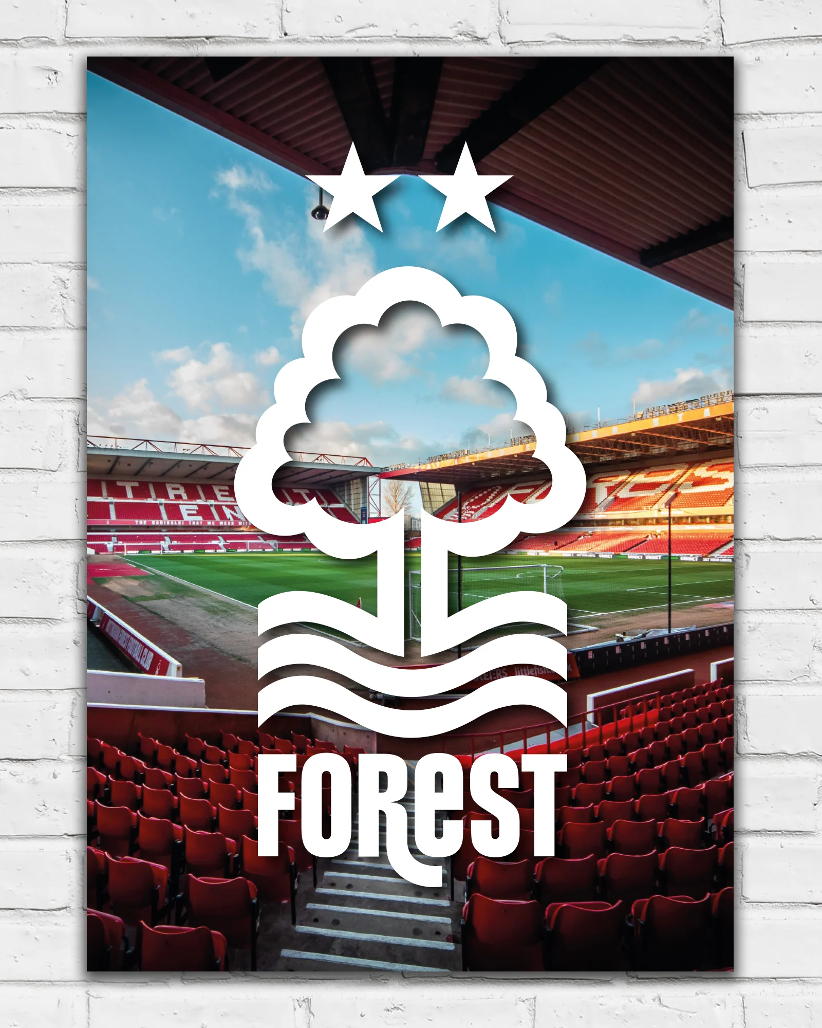 NFFC White Crest Stadium Print - Framed/Unframed - Image 2