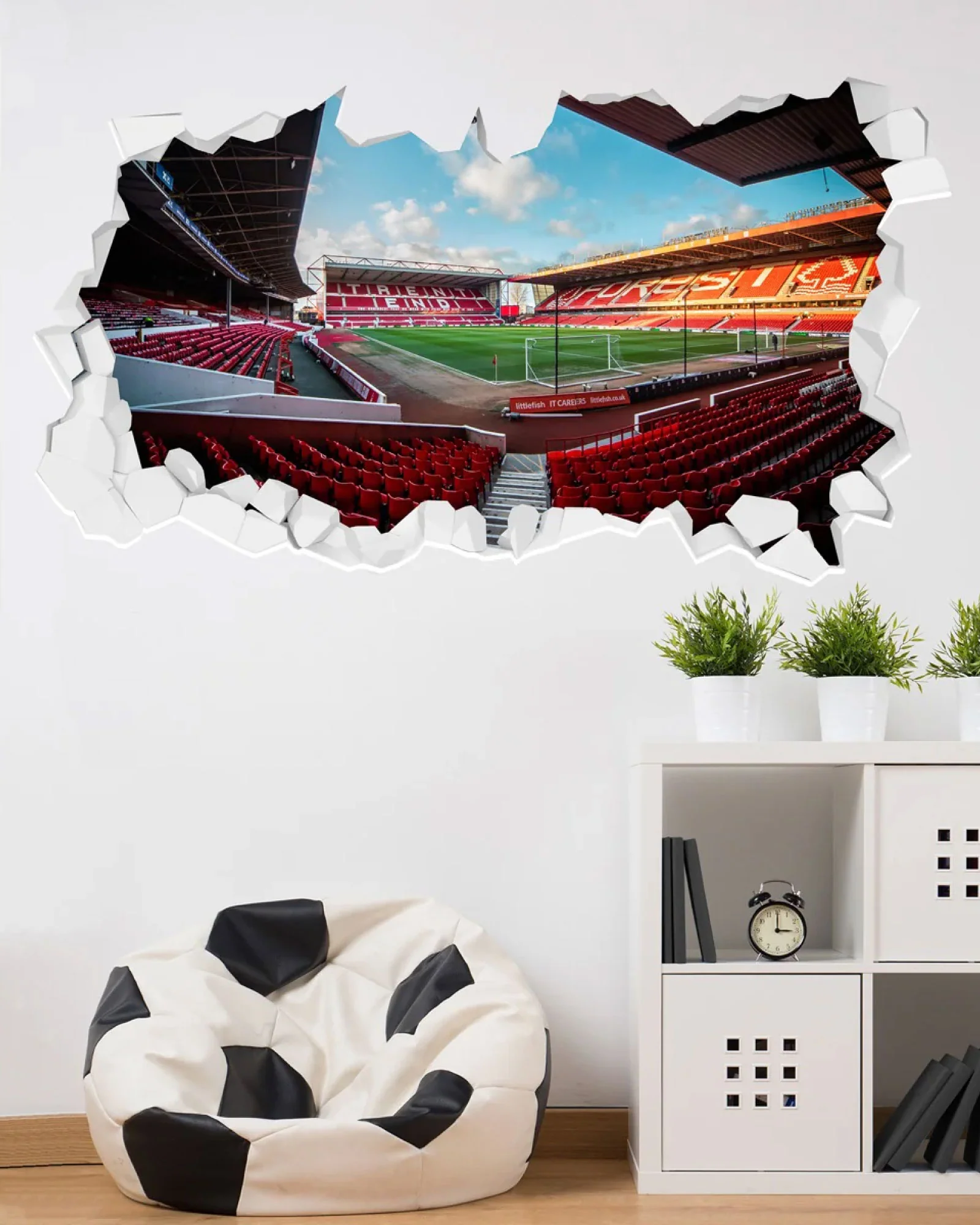 NFFC Stadium Corner Broken Wall Sticker